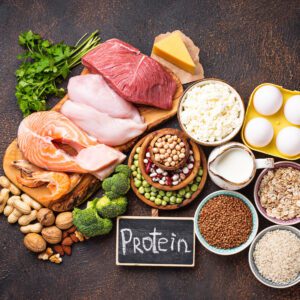 A table topped with lots of different types of food.